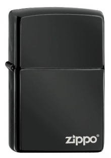 Zippo Regular Ebony met Zippo logo